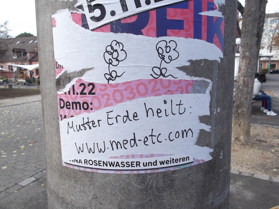Widerstand in Basel
                  (Schweiz) 1.12.2022: Mutter Erde heilt -
                  www.med-etc.com