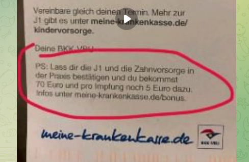 "Coronaimpfung" gegen
                                  Kinder: NEUES VERBRECHEN VON
                                  LAUTERBACH (4R) 7.9.2023: Jugendliche
                                  werden mit 5 Euro zur n�chsten
                                  "Coronaimpfung" gelockt:
                                  TEENIES MIT GELD ZUR SPRITZE LOCKEN
