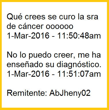 Curaci�n de c�ncer de mama
                  en 10 d�as con bicarbonato de sodio en
                  Lima-Chorrillos, marzo 2016