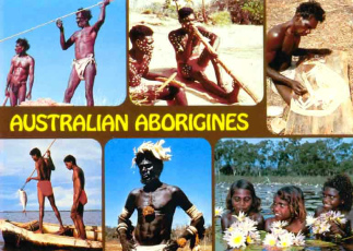 Aborigines aus Australien, verschiedene
                          Szenen