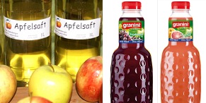 Fruit juices, for example apple juice,
                        grape juice, or grapefruit juice