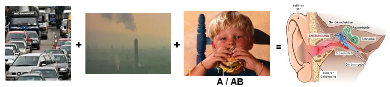 Strassenverkehr und Industrie
                      und eine falsche Ern�hrung bei den Blutgruppen A
                      und AB ergibt automatisch chronische
                      Ohrinfektionen wegen der hohen Schleimproduktion
                      der Blutgruppen A und AB