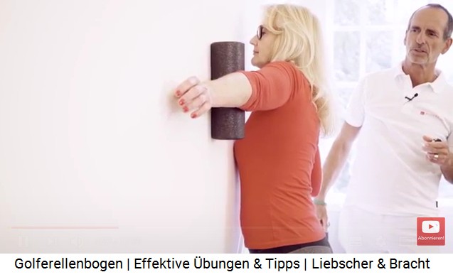 Massage 4: Die
                      Innenseite des Oberarms wird mit der grossen
                      Massagerolle vom Ellenbogen zur Schulter hin
                      abgerollt