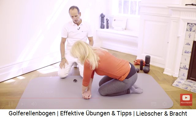 �bung 2 f�r den
                      Ellenbogen: Der Arm wird mit der Faust aufgesetzt
                      und die Ellenbogen-Aussenseite mit Druck immer
                      mehr gedehnt