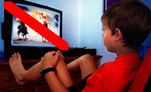 TV-Konsum gestrichen, Bub