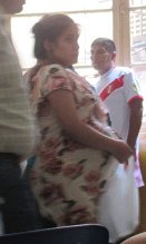 Schwangere kurz
          vor der Geburt