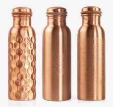 Copper bottles give off
                                health-promoting copper ions