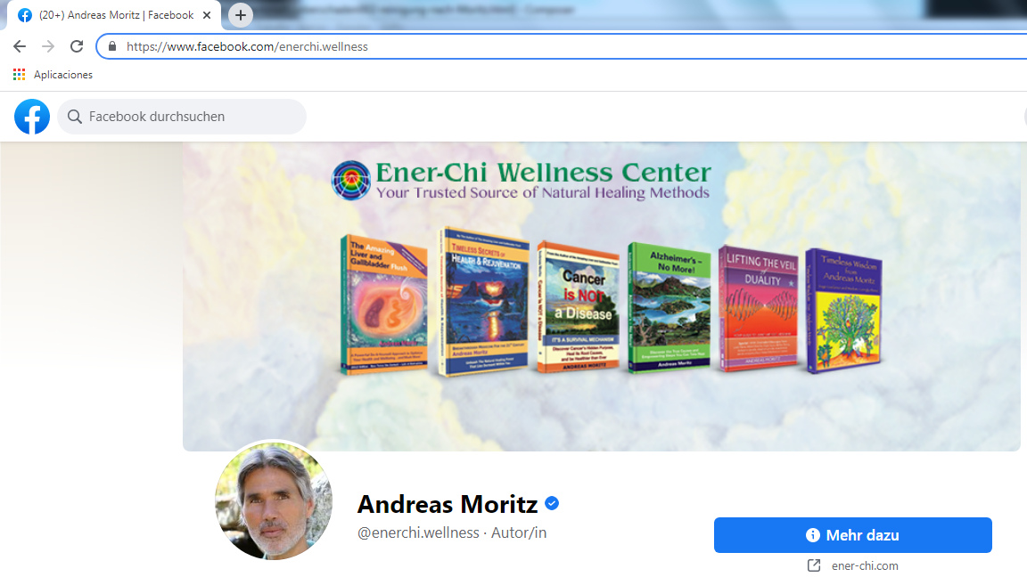 Andreas Moritz, seine
                  Facebook-Webseite lebt weiter, Stand 30.7.2021