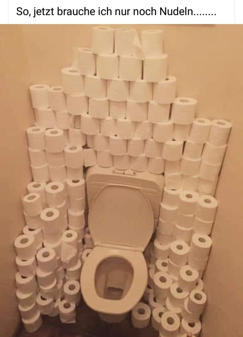 Neue deutsche Kultur: Klopapier
                      hamstern wegen der Panik um den Coronavirus - auf
                      VK am 11.3.2020
