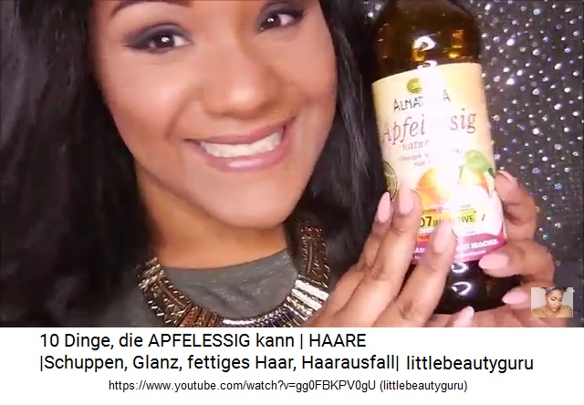 Bio-Apfelessig
                              heilt die Kopfhaut, die Haare, sogar
                              Haarausfall verschwindet