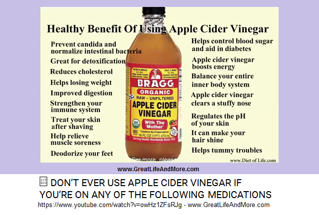 Table with cures and
                applications with apple cider vinegar