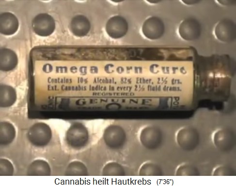 Flasche für ein Hühneraugenmittel mit
                    Bestandteil Cannabis indica aus den 1930er Jahren