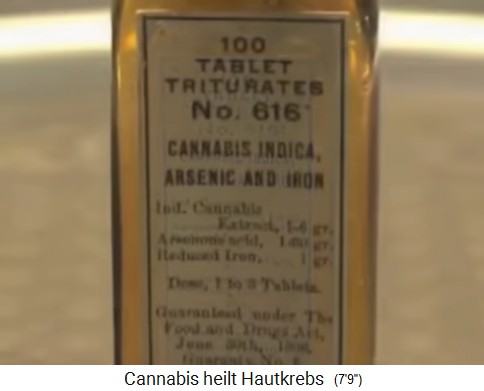 Flasche f�r Cannabis
                    indica-Tabletten aus den 1930er Jahren