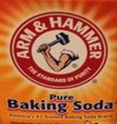 Baking soda from the company "Arm and
                    Hammer"