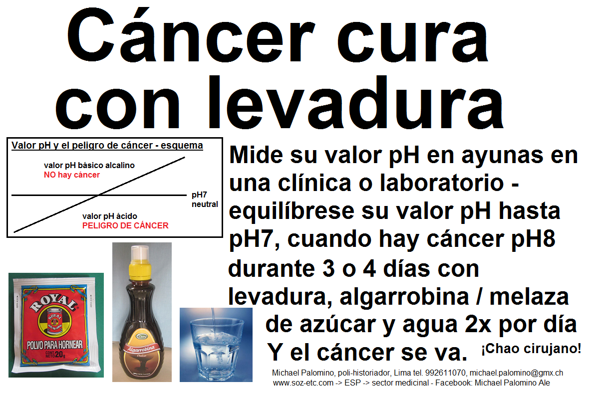 Aviso: c�ncer cura
                            con levadura con fotos