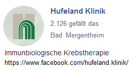 Example of a Hufeland
                                          Clinic for cancer healings,
                                          the Hufeland clinic in Bad
                                          Mergentheim on Facebook