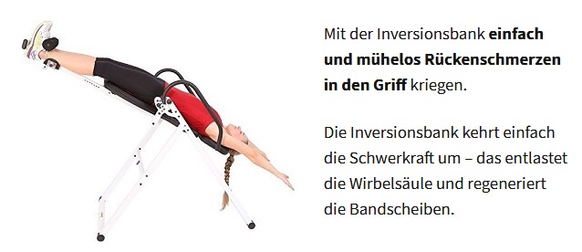 Mesa de inversi�n enganchado
                a los pies y al cuerpo que se extiende de los pies a la
                cabeza con cuidado de la espalda