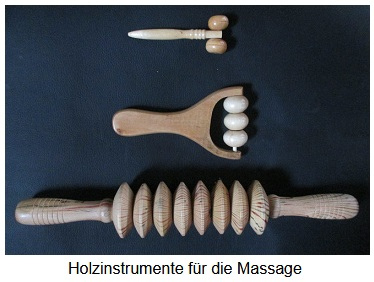Holzmassage-Instrumente: kleine und
                grosse Massagerollen