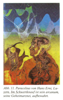 Paracelsus: Profil von Hans Erni,
                          20.Jh.