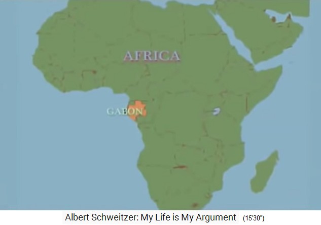 Karte von Afrika mit Gabun (französisch: Gabon)