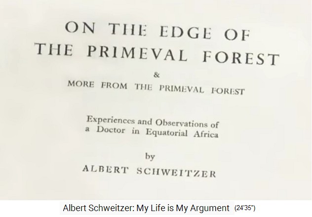 Buch von Albert Schweitzer
                    "Am Rande des Urwalds" 1922