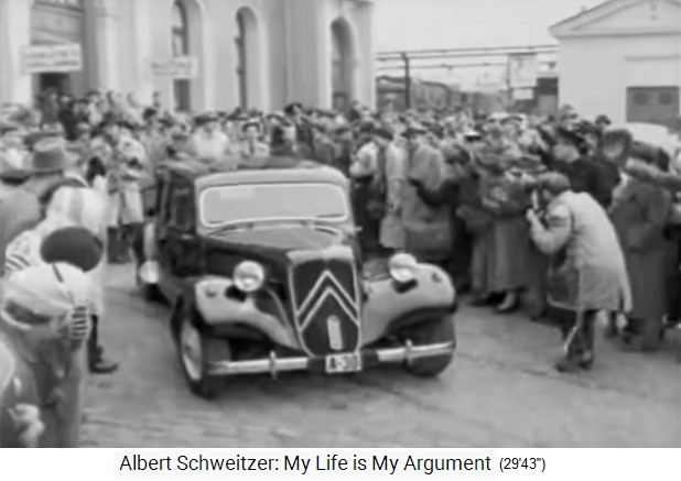 Albert Schweitzer im Citroën-Auto