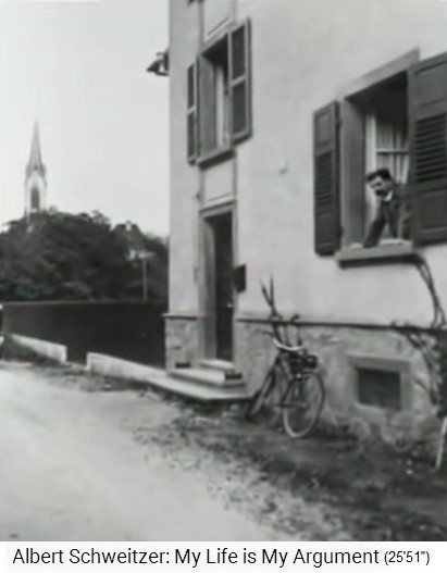 Mit dem
                    Geld des Goethe-Preises (1928) baut Albert
                    Schweitzer in Gunsbach ein Haus