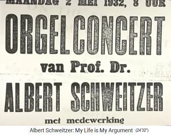 Plakat f�r ein
                    Orgelkonzert von Albert Schweitzer von 1932