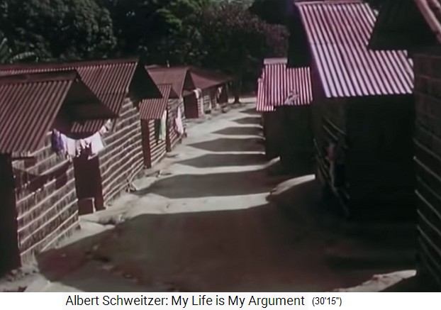 Lambarene 1952: Die Leprastation
                    bekommt neue D�cher