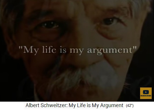 Filmtitel mit Portr�t von Albert Schweitzer