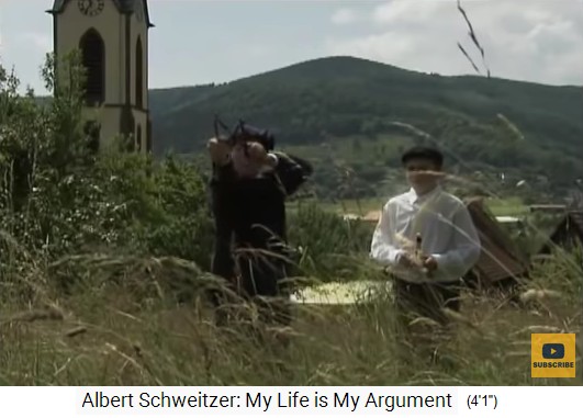 Ein Bub mit Steinschleuder, um V�gel zu
                    t�ten