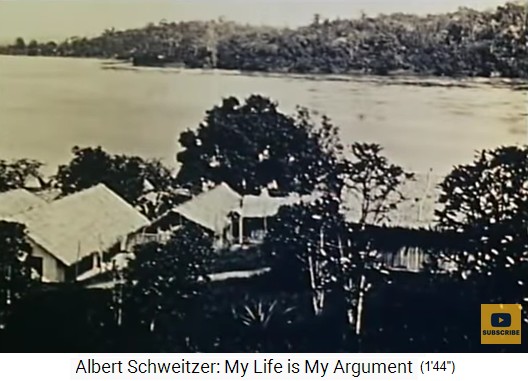 Gabun: Das Spitaldorf Lambarene am
                    Fluss Ogoou�