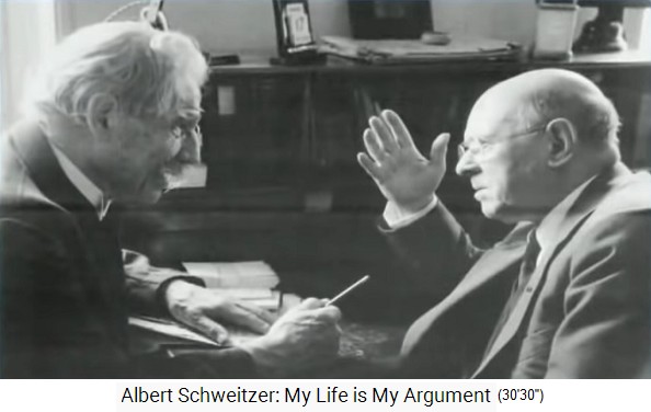 Lambarene, Albert Schweitzer mit Pablo
                    Casals