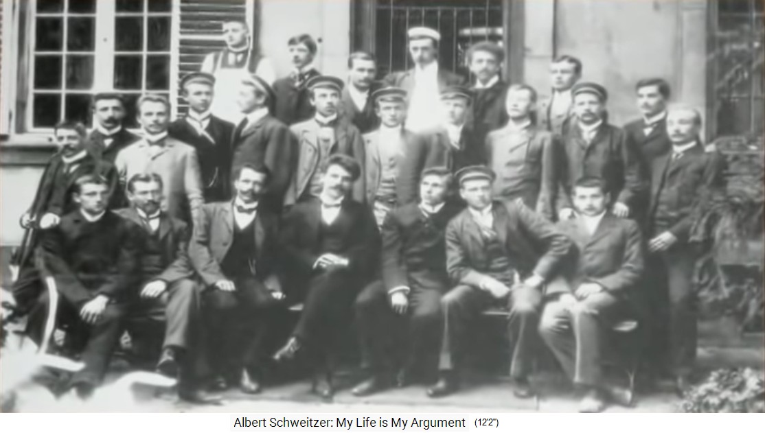 Albert Schweitzer, Studentenfoto mit 30
                    Jahren