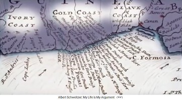 Karte von Afrika
                    mit der Elfenbeink�ste, Goldk�ste und Sklavenk�ste