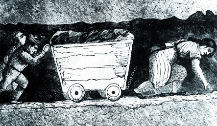 Frauen und Kinder in einer deutschen
                        Kohlengrube, 19. Jh.