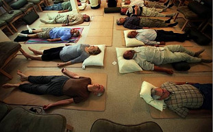 Ornish-Gruppe mit Meditation