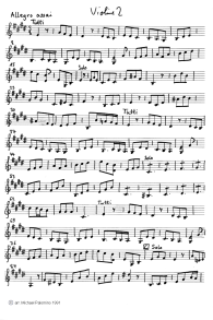 Bach: concert for violin E major,
                                third part (Allegro assai), violin tutti
                                part (page 7)