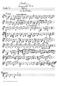Brahms: Hungarian dance No. 6
                              (Vivace), violin tutti part