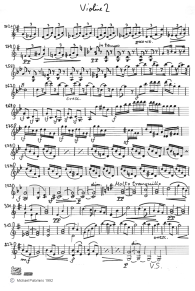Dvorak: sonatina for violin and
                              piano, fourth part (Finale: Allegro),
                              violin tutti part (page 9)