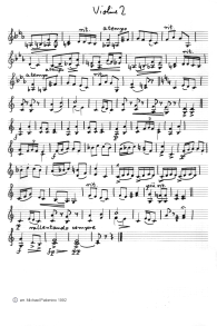 Leclair-Kreisler: Tambourin, violin
                              tutti part (page 2)