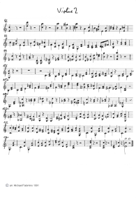 Paganini: Perpetuum Mobile, violin
                              tutti part (page 2)