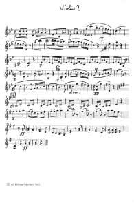 Schubert: sonatina for violin and
                              piano No. 3, fourth part (Allegro
                              moderato), violin tutti part (page 8)