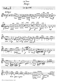 Fiocco: Allegro arrangiert für zwei
                          Geigen (Schülerstimme und Lehrerstimme) (01)