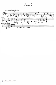 Küchler: Concertino for violin and piano
                        op. 15, second part (Siciliano: Larghetto),
                        violin tutti part (page 3)