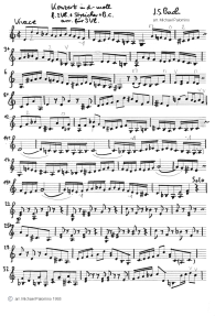 Bach: double concerto in d minor, first
                          part (Vivace), violin tutti part (page 1)