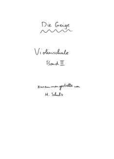 Violinschule "Die Geige"
                              Band 2, Titelblatt