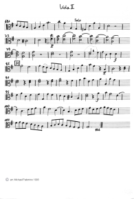 Telemann: concerto for viola G major,
                          fourth part (Presto), viola tutti part (page
                          6)
