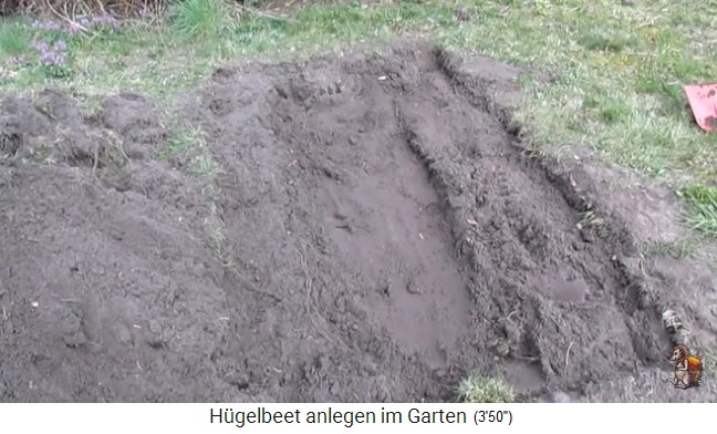 Construcci�n de un
                    bancal de colina con Imperio de jard�n biol�gico
                    (Biogartenreich) 05: La fosa est� preparada cavada