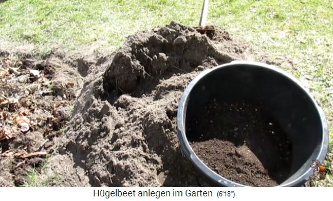 Construcci�n de un bancal de colina con
                    Imperio de jard�n biol�gico (Biogartenreich) 17: Se
                    mezcla la tierra del suelo + la tierra de compost
                    01